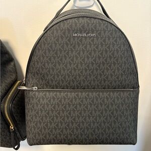 Michael Kors Charcoal Monogram Backpack